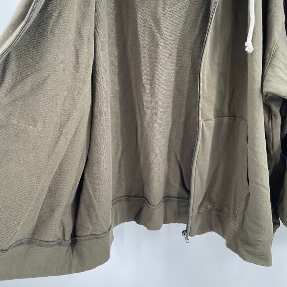 Z SUPPLY Academy Zip Up Hoodie SZ 2X Grape Leaf Sweatshirt NWT Plus Curvy Green - Picture 11 of 14